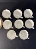 Clarence Bone China England Cups and Saucers, Floral Gold Trim, Set of Eight - 3