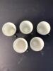 Hand-Painted Brazil-Themed Demitasse Cup and Saucers - 4