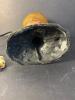 Art Deco-Style Figural Table Lamp With Amber Glass Globe Shade, Untested - 5