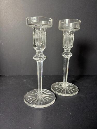 Pair of Waterford Crystal Candlestick Holders
