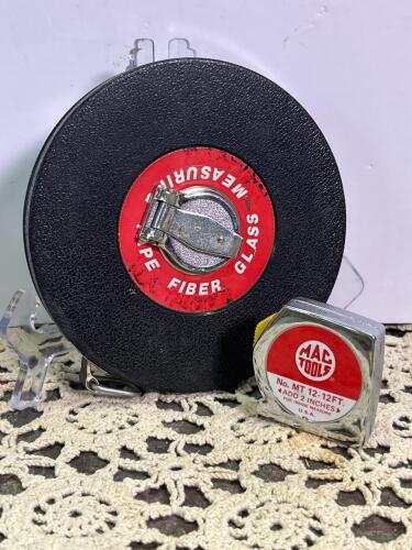 Mac Tools Tape Measure and Large Fiber Glass Measuring Tape