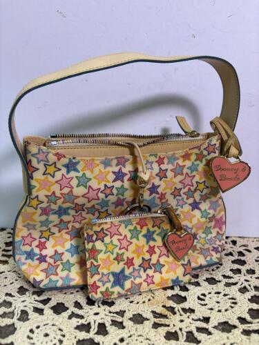 Dooney & Bourke Multicolor Star Pattern Handbag With Pouch
