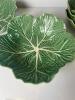 Five Cabbage Leaf Bowls with Tiny Yellow Floral Creamer - 11