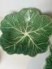 Five Cabbage Leaf Bowls with Tiny Yellow Floral Creamer - 12