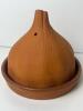 Terracotta Garlic Keeper with Ceramic Garlic Grater Plate - 4