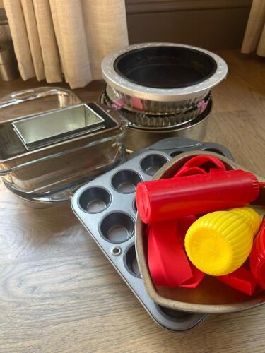 Assorted Baking Lot Including Anchor Glass and Dr. Oetker