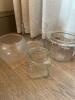 Assorted Clear Glass Vases and Jars