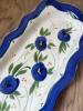 Lot of Four Ceramic Serving Platters, One with Beautiful Hand-Painting - 3