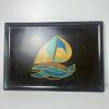 Couroc Monterey California Sailboat Inlaid Serving Tray - 2