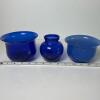 Beautiful Handblown Cobalt Blue Art Glass Vases and Bowls - 7