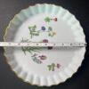 Louxoux Le Faune Floral Porcelain Tart Dish With Gold Rim - 4