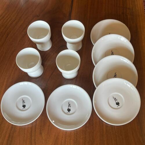 Bialetti Porcellana Egg Cups and Saucers