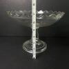 Glass Compote with Etched Wheat Motif and Scalloped Rim - 3