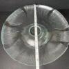 Clear Textured Glass Bowl and Pedestal Plate Set - 6