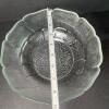 Clear Textured Glass Bowl and Pedestal Plate Set - 8