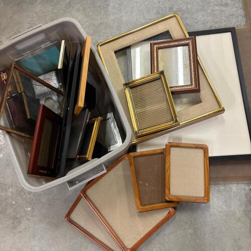 Assorted Picture Frames in Mixed Materials and Finishes