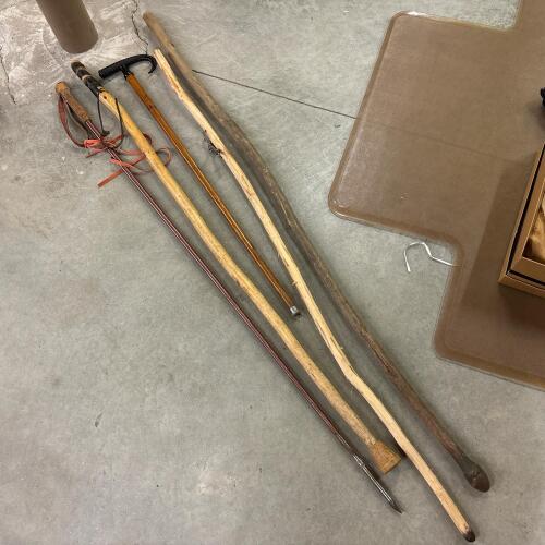 Vintage Wooden Walking Sticks and Canes