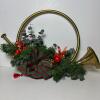 Brass French Horn Wall Decor & 3 Brass Bugle Candle Holders - 2