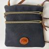 Dooney & Bourke Black Canvas Bag with Leather Trim - 10