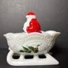 Westmoreland Milk Glass Santa Sleigh Candy Dish - 2