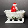 Westmoreland Milk Glass Santa Sleigh Candy Dish - 3