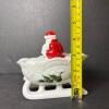Westmoreland Milk Glass Santa Sleigh Candy Dish - 8