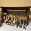 Wee Crafts Nativity Set with Wood Stable and Painted Figures - 2