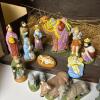 Wee Crafts Nativity Set with Wood Stable and Painted Figures - 3
