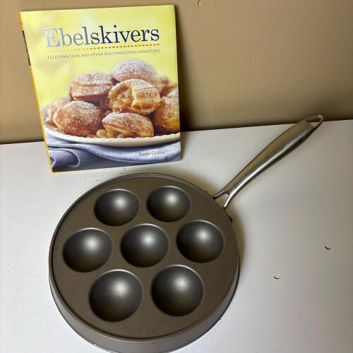 Nordic Ware Ebelskiver Filled Pancake Pan with Cookbook
