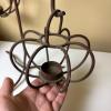 Pumpkin-Shaped Metal Tealight Holders & Wicker Pumpkin - 2