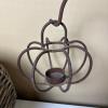 Pumpkin-Shaped Metal Tealight Holders & Wicker Pumpkin - 3