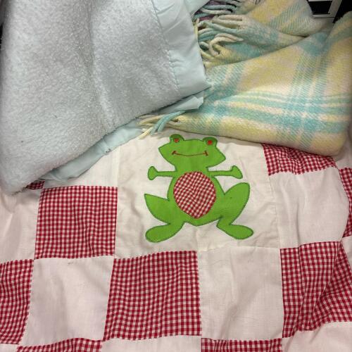 Three Vintage Baby Blankets