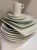 Assorted White Dinnerware Plates, Bowls, and Cups - 5