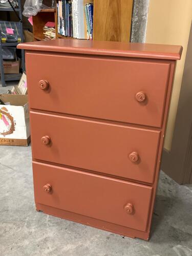 Three-Drawer Chest in Painted Wood