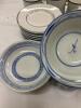 Assorted Stoneware Collection Blue and White Dishes and Cups - 2