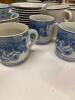 Assorted Stoneware Collection Blue and White Dishes and Cups - 4