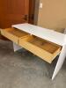 White Writing Desk with Two Drawers, Mid-Century Style - 2