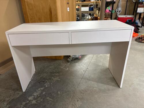 White 2 Drawer Vanity Desk,