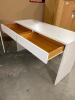 White 2 Drawer Vanity Desk, - 2