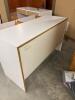 White 2 Drawer Vanity Desk, - 3
