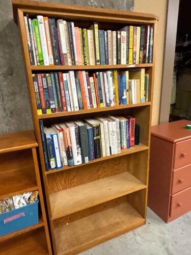 Wood Bookshelf With Assorted Books