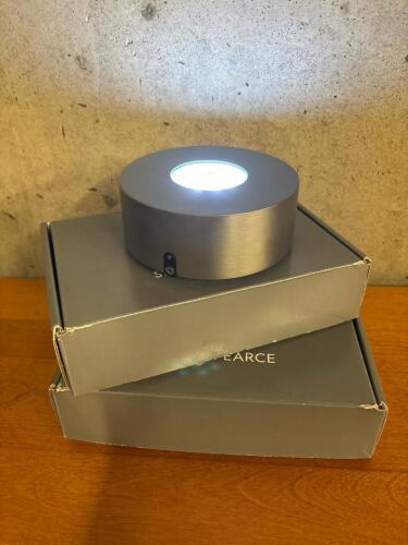 Pair of Simon Pearce Rechargeable LED Lights Stainless Steel Mini