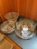 Glass Lot: Bowls, glasses, platter - 7