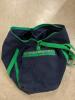 De Lanthe Canvas Duffel Bag with Green Sheep Trim - 3