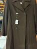 Italian Merino Wool Brown Double-Breasted Long Wool Coat - 6