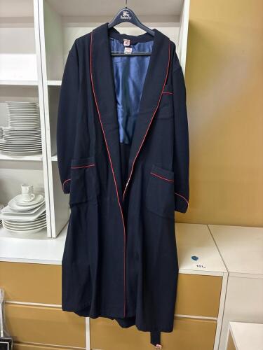 Brooks Brothers Wool Dressing Gown With Red Piping