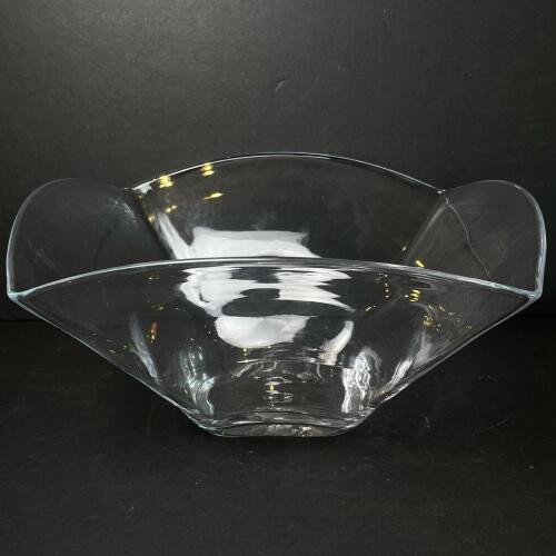 Simon Pearce Clear Art Glass Bowl