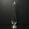 Weighted Sterling Silver Glass Bud Vase