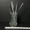 Glass Stir Sticks with Pressed Glass Holder - 6
