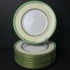 Wedgwood Plates Green and Gold Trim